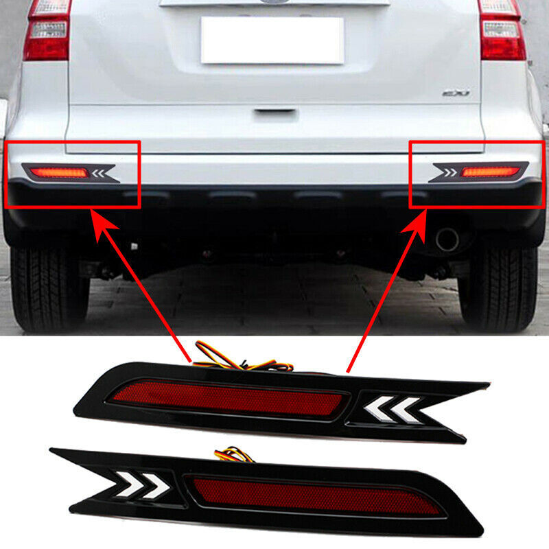 Rear Bumper Fog Light LED DRL Reflector Brake Lamp for Honda CR-V CRV 2010 2011