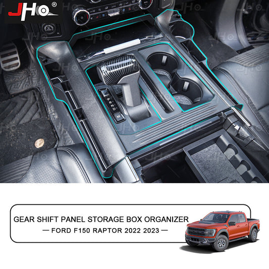 Water Cup Gear Shift Panel Cover Trim for Ford F150/F150 2021-2023