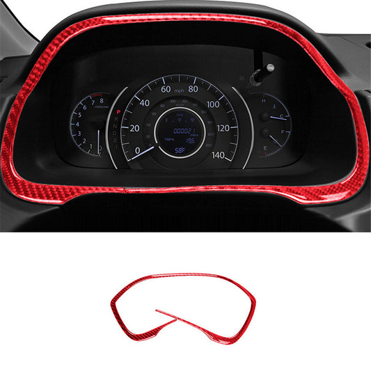 Red Carbon Fiber Instrument Panel Border Cover Trim for Honda CRV CR-V 2012-2016