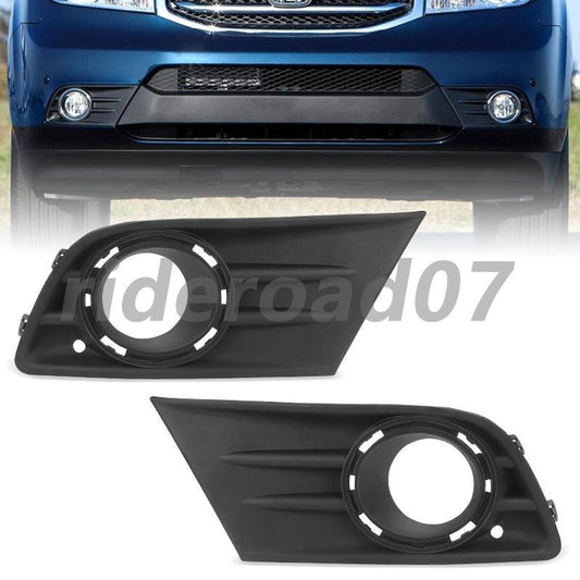 2pcs Pilot Front Bumper Foglight Cover Bezel Trim for Honda 71107SZAA50 Black