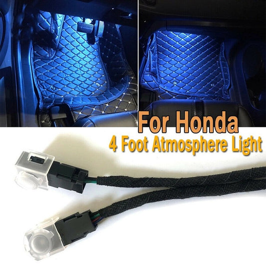 LED 4 Foot Decorative Light Atmosphere Lamp Lights Ice blue 12V for Honda