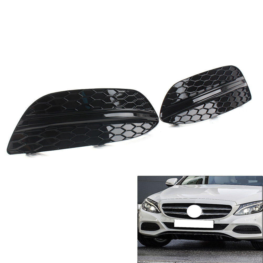 Front Bumper Fog Light Cover for Mercedes-Benz C Class W205 C300 2015-2018