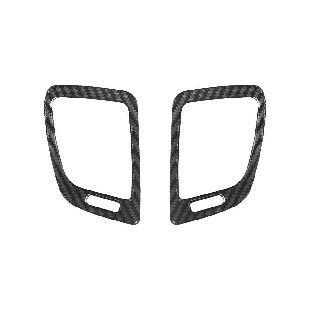 2Pcs Carbon Fiber Front Dashboard Air Vent Cover Trim for KIA Cadenza 2014-2016