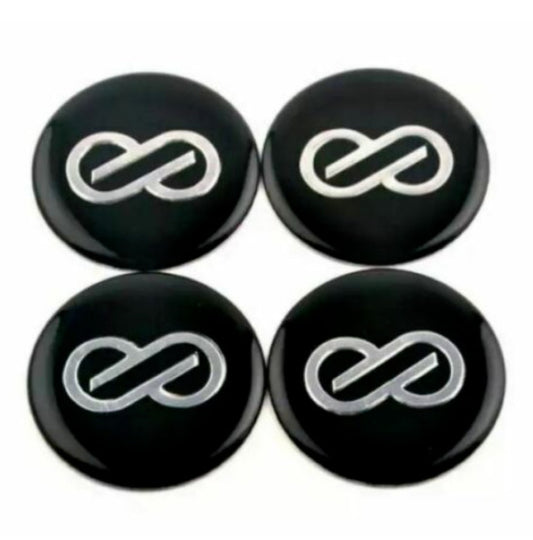 4pcs 45mm Enkei Wheel Sticker Hub Sticker RIM Sticker Black