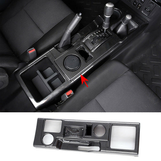 for Toyota FJ Cruiser 2007-2020 Carbon Fiber ABS Gear Shift Box Panel Cover Trim
