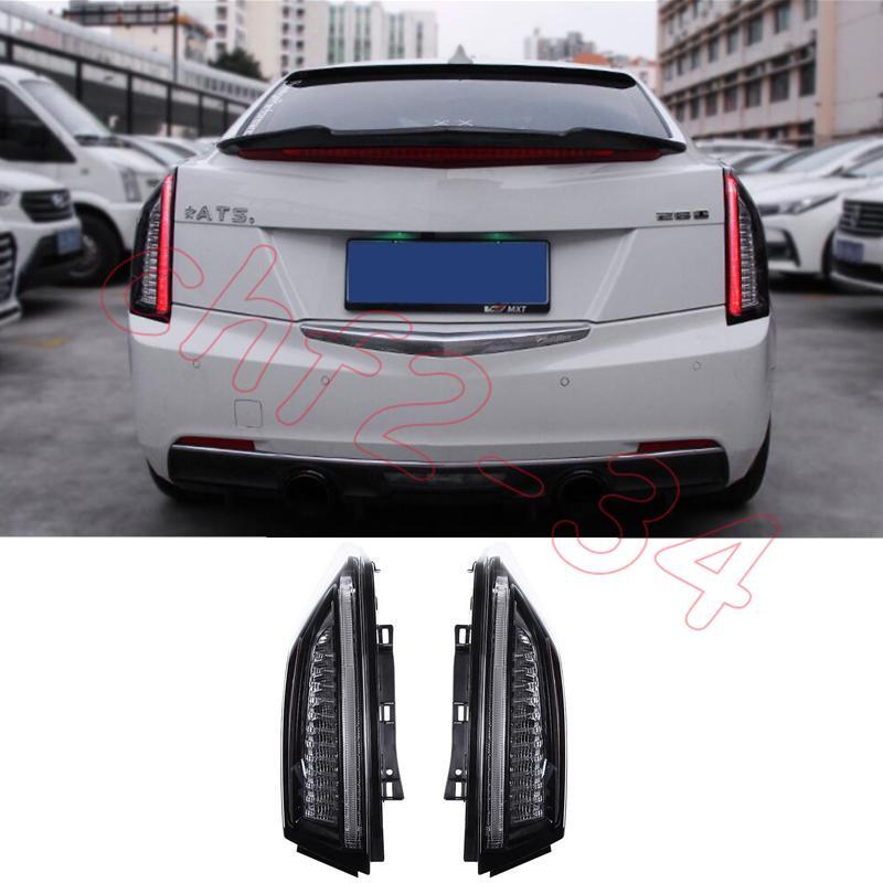 Smoke Black LED Rear Lamps Taillights Dynamic Signal for Cadillac ATS 2013-2019