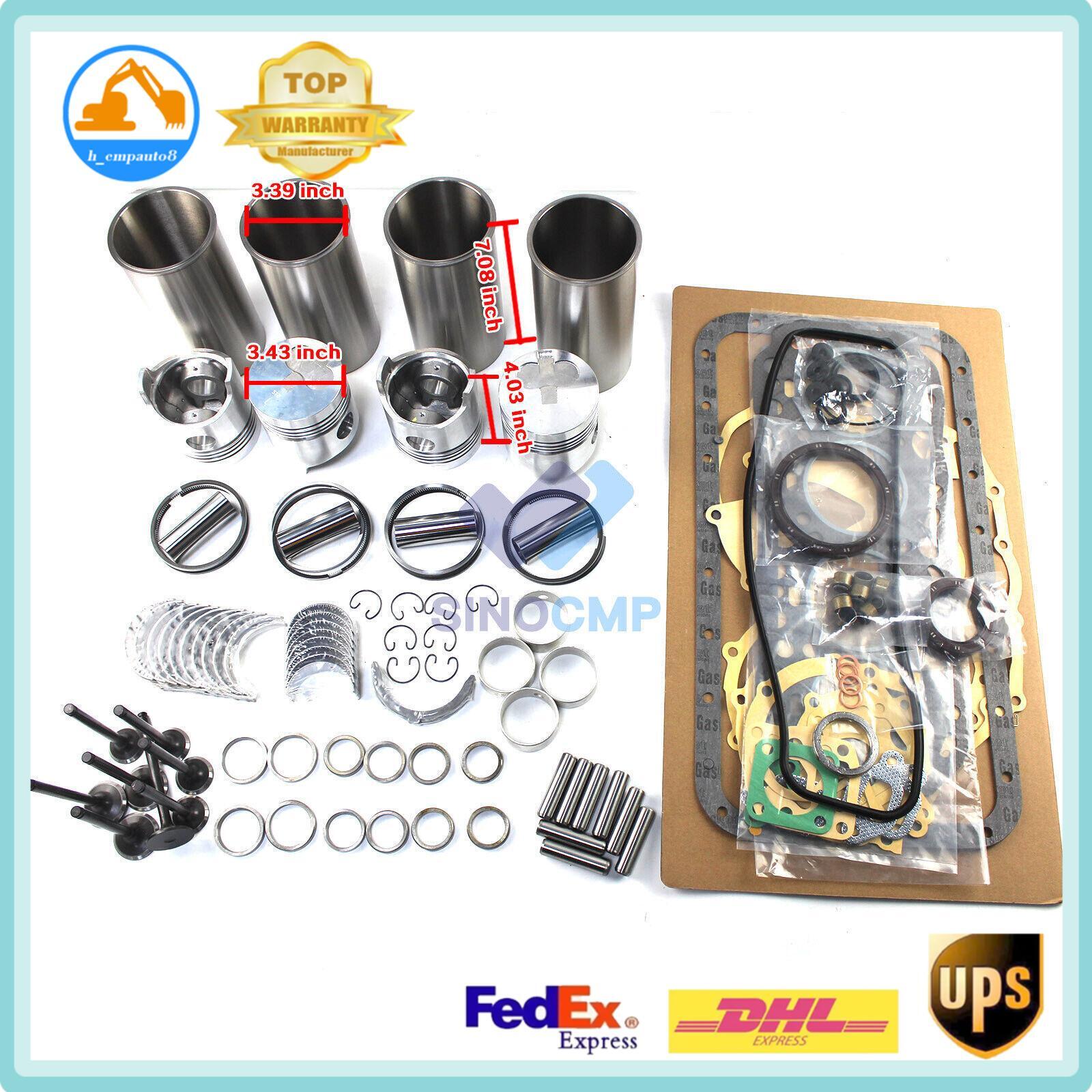 Engine Rebuild Kit for Toyota Forklift SDK8 Skid Steer Loader 3ring Piston 2J CN