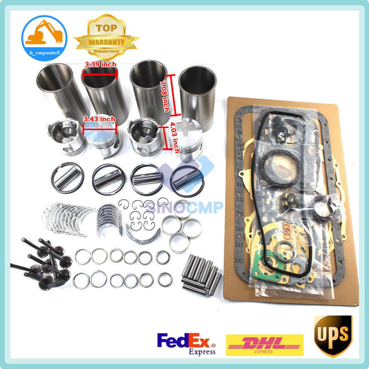 Engine Rebuild Kit for Toyota Forklift SDK8 Skid Steer Loader 3ring Piston 2J CN
