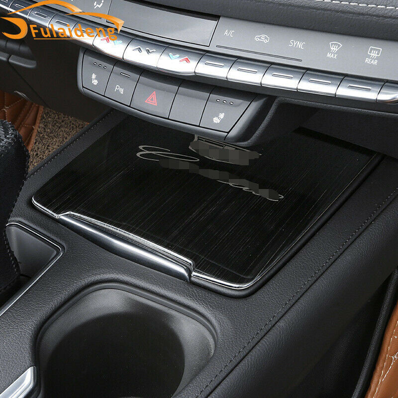for Cadillac XT4 2018-2023 Black Stainless Console Gear Shift Panel Cover Trims