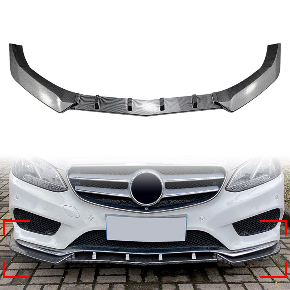 Front Bumper Lip Spoiler Kit Fit for Mercedes-Benz E Class W212 E200 E220 2013-15 14