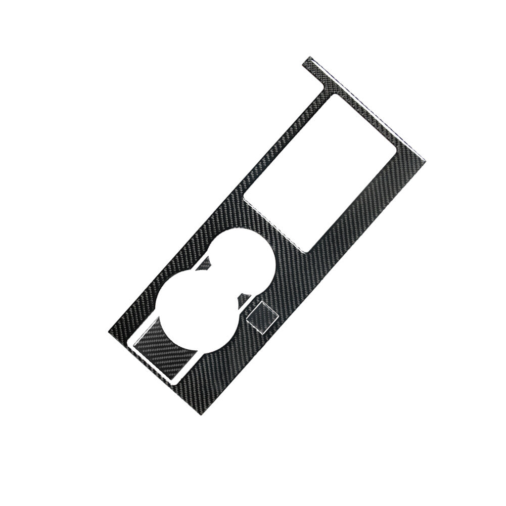 Carbon Fiber Central Panel WaterCup Holder Cover Trim for Ford for Mustang 2005-2009