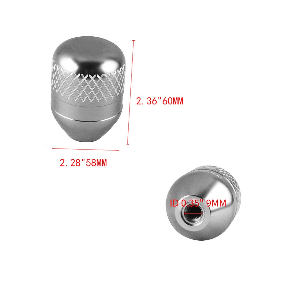 For M10P1.5 Silver Aluminum Gear Shift Knob Weighted Shifter