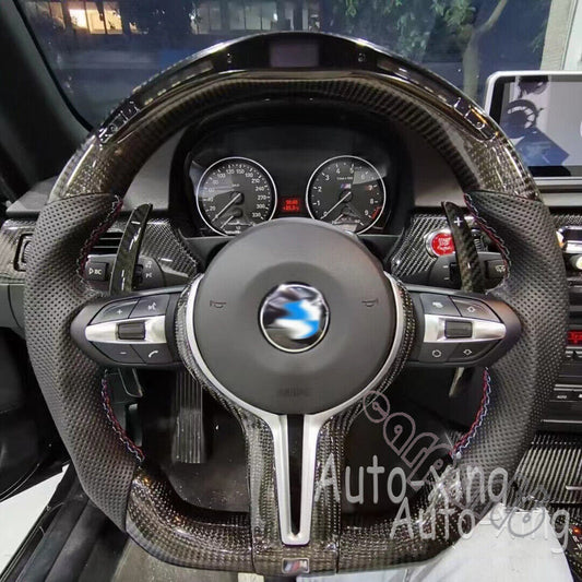Led/LCD Real Carbon Fiber Steering Wheel for BMW M1 M3 M4 M5 M6 X5 X6 F82 2014+