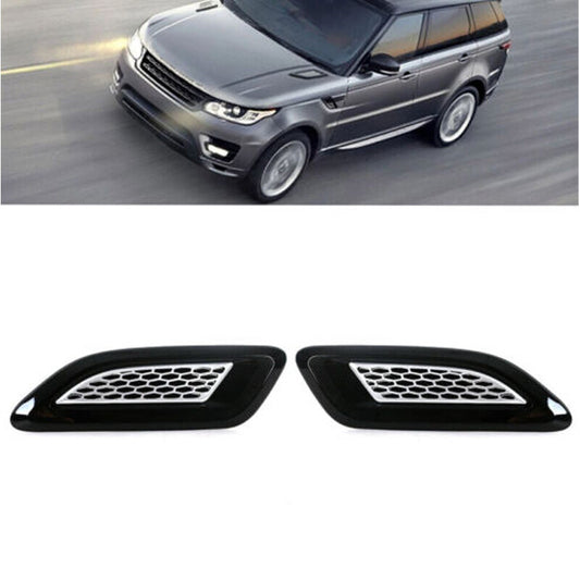 Pair silver Hood Air Vent Wing Cover Trim for Land Rover for Range Rover Evoque