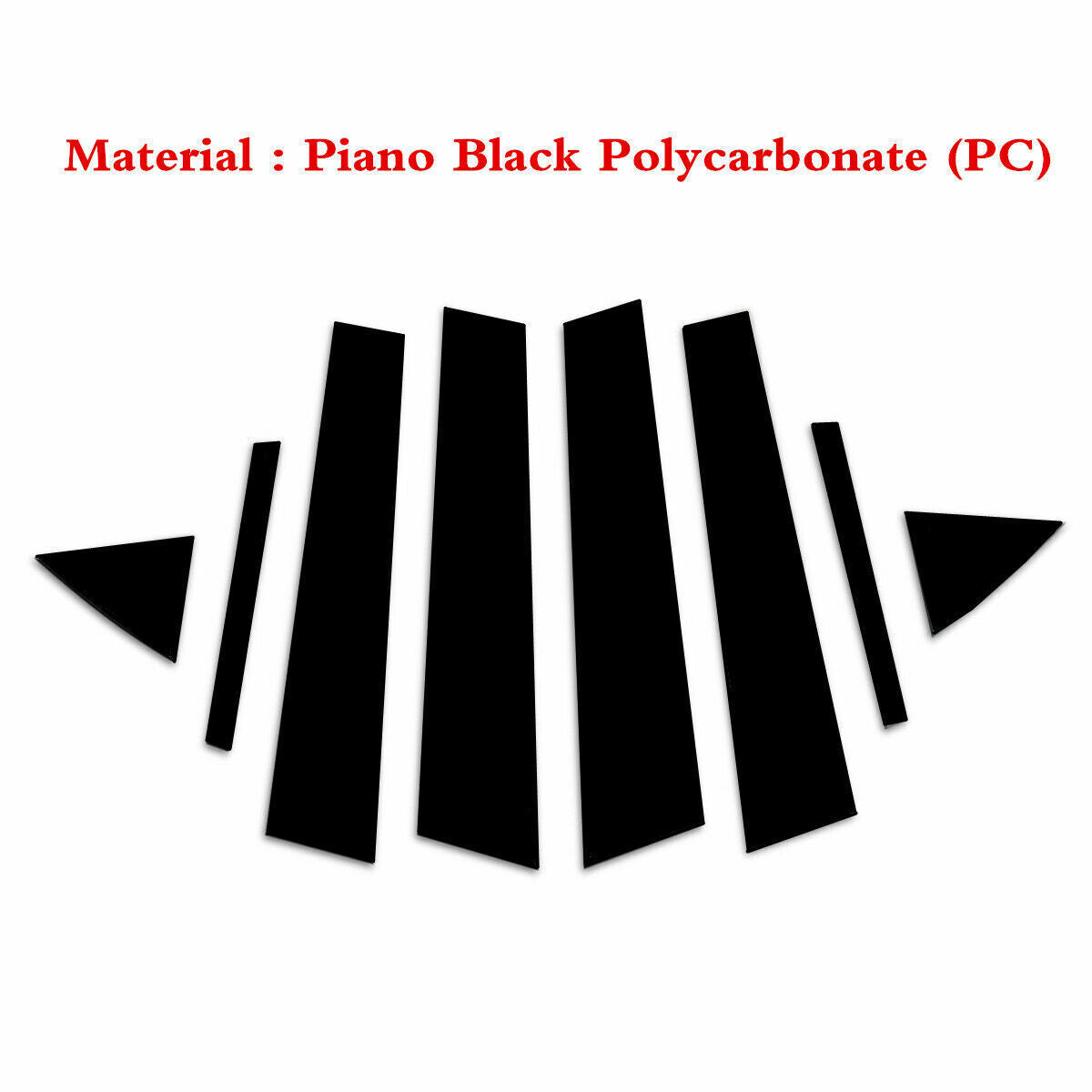 8X For 2017-2020 for Hyundai for Elantra Sedan Pillar Posts Door Window Trim Cover Black