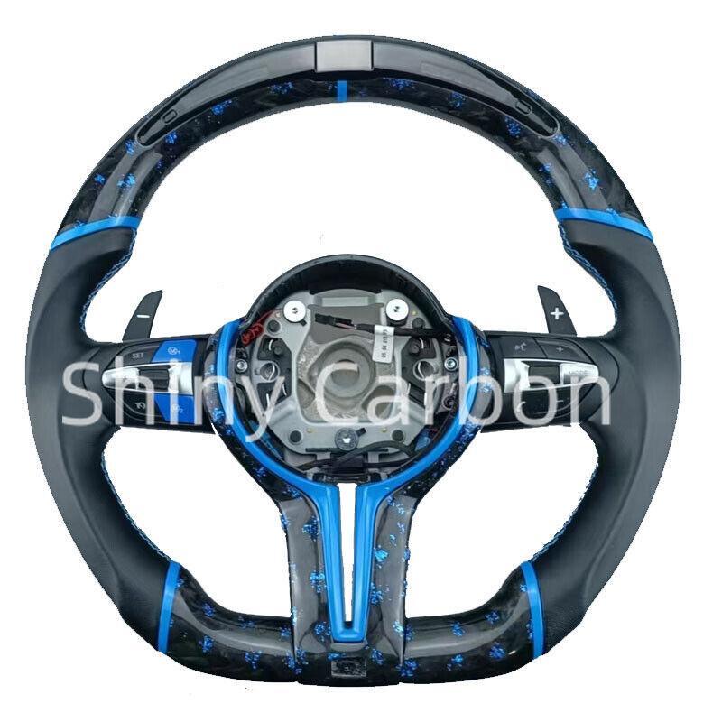 LED forged carbon fiber steering wheel suitable for BMW M2, M3, M4, M5, M6, F10, F30, 330i, 440i