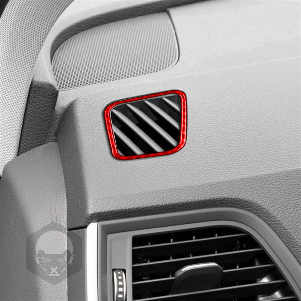 for Audi Q5 Q5L 2018-23 RHD Dashboard Side Air Vent Outlet Trim Red Carbon Fiber