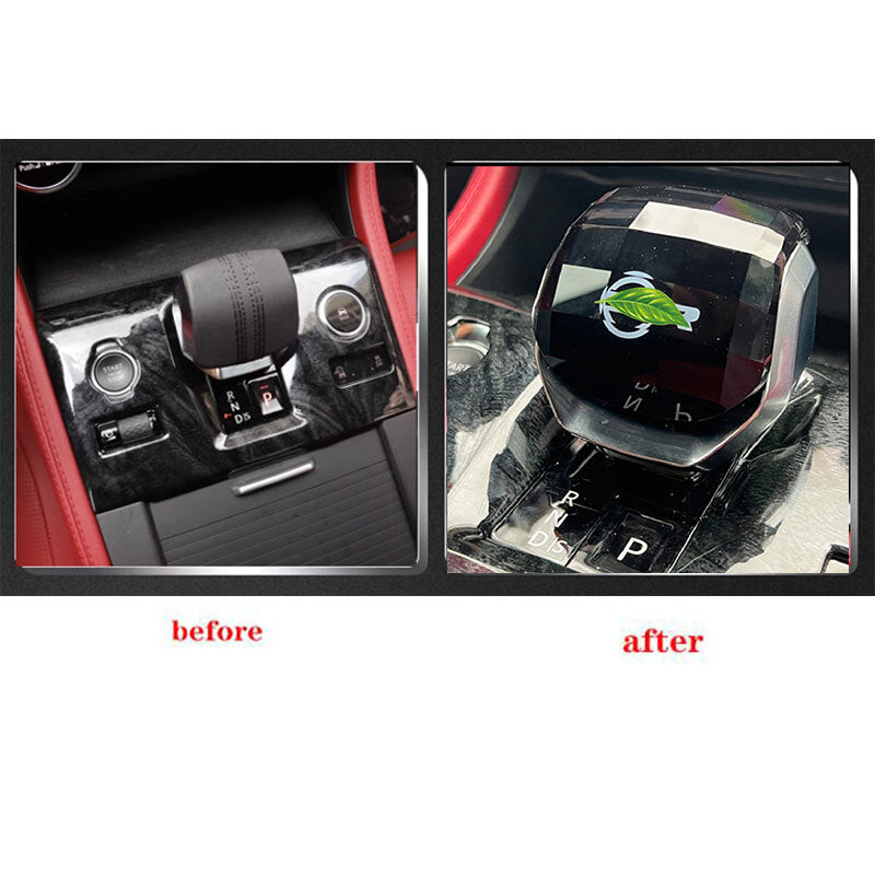 Black Crystal Glas Console Gear Shift Knob Lever Replace for Jaguar E-PACE 21-23
