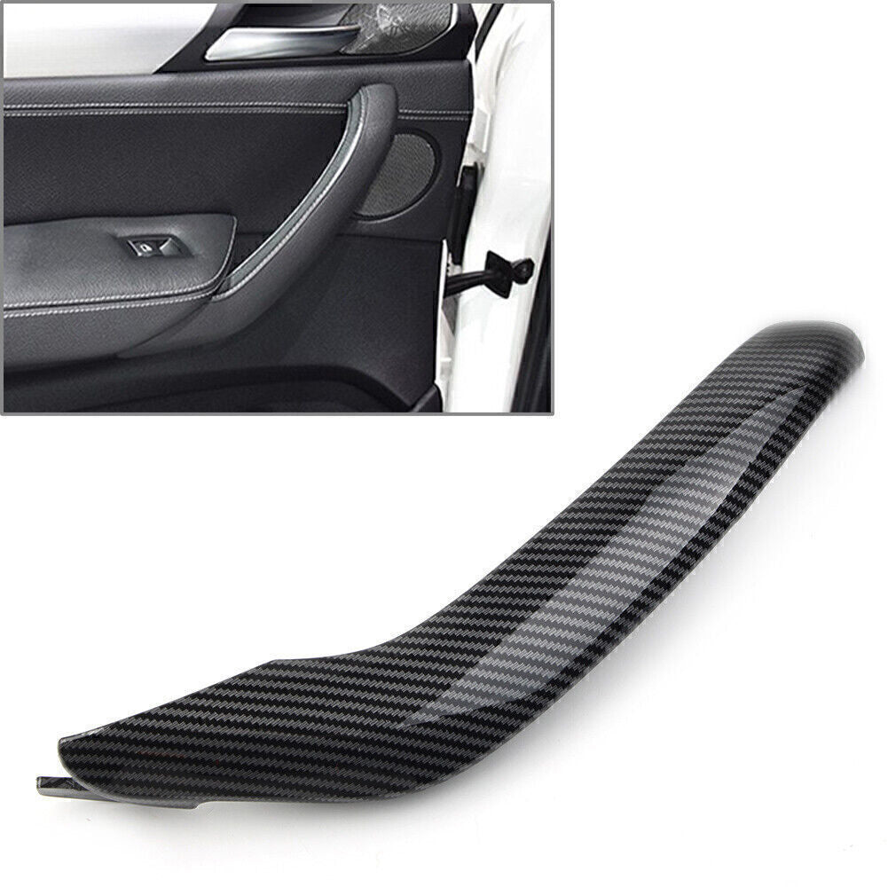 Inner Outer Door Pull Handle Trim Cover Left Carbon Fiber for BMW X3 X4 F25 F26