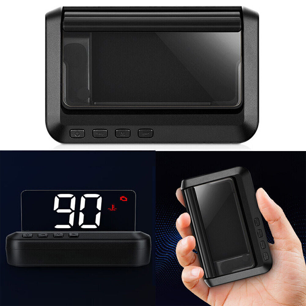 HUD Head-Up Display Car OBD2 Gauge HD LED Screen Digital Data Scan For C100 3
