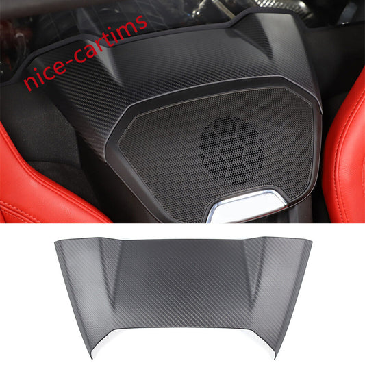 Matte Carbon Fiber Rear Speaker Upper Panel Trim for Corvette C8 2020-2024 Coupe