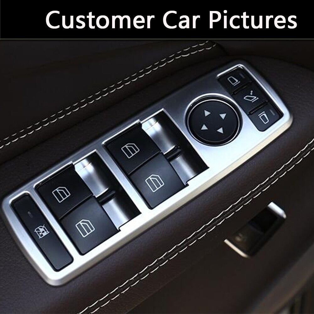 for Benz W176 W204 W212 C117 Car Door Armrest Window Lifting Buttons Frame Trim