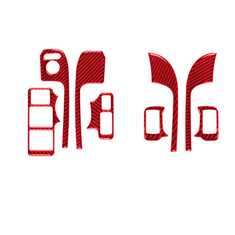 8Pcs Red Carbon Fiber Interior Door Handle Cover Sticker for ACURA TL 2009-2014