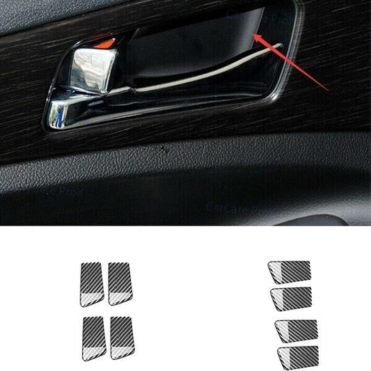 4x Carbon fiber style Cover Trim Interior Door Bowl for Hyundai Sonata 2011-2014