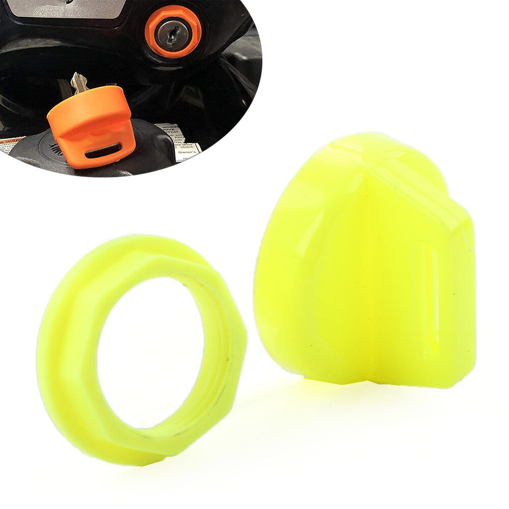 Ignition Key Cover w/Nut for Polaris RZR XP 800-1000 Ranger Sportsman Yellow