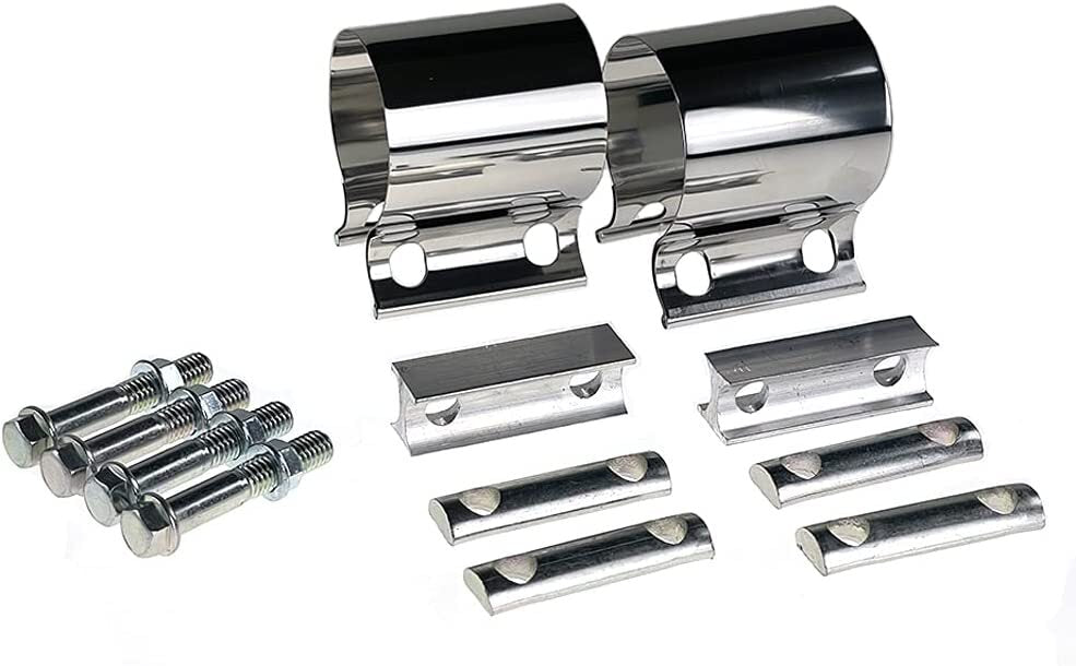 3.0-inch exhaust clip, push-button connector with clip coupler, 3-inch exhaust pipe
