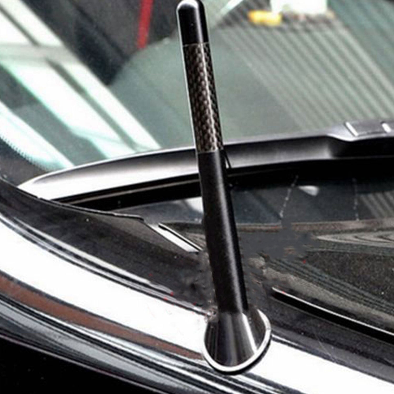 1pc Universal Car Antenna Mast Short Carbon fiber style 4.7 Inch
