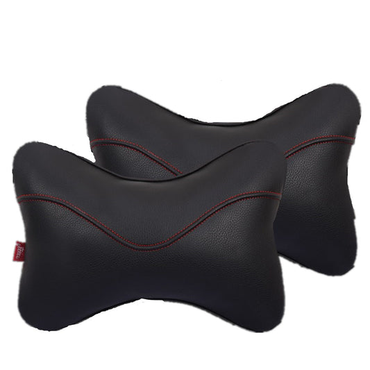 2x Car Wear-Resistant PU Leather Car Headrest for Seat Head Neck Rest Pillow Travel