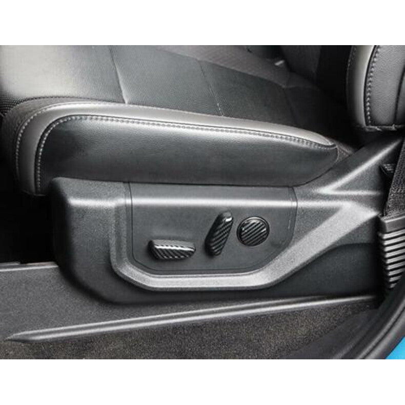 for Ford F150 2015-2020 Carbon Fiber for Seat Adjust Handle Switch Button Cover Trim
