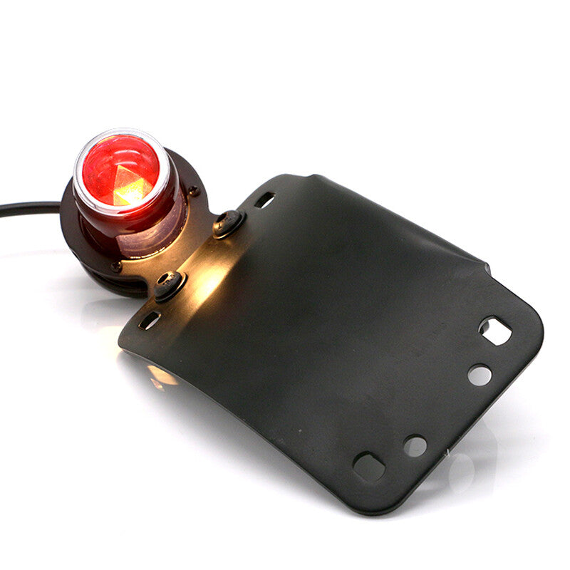Motorcycle LED Coffee Racing Car Metal Brake License Plate Taillight Red Indicator ¡Á 1