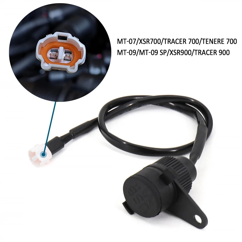 Motorcycle Dual USB Socket Fast Charging Phone Charge Electronics For MT09 MT07