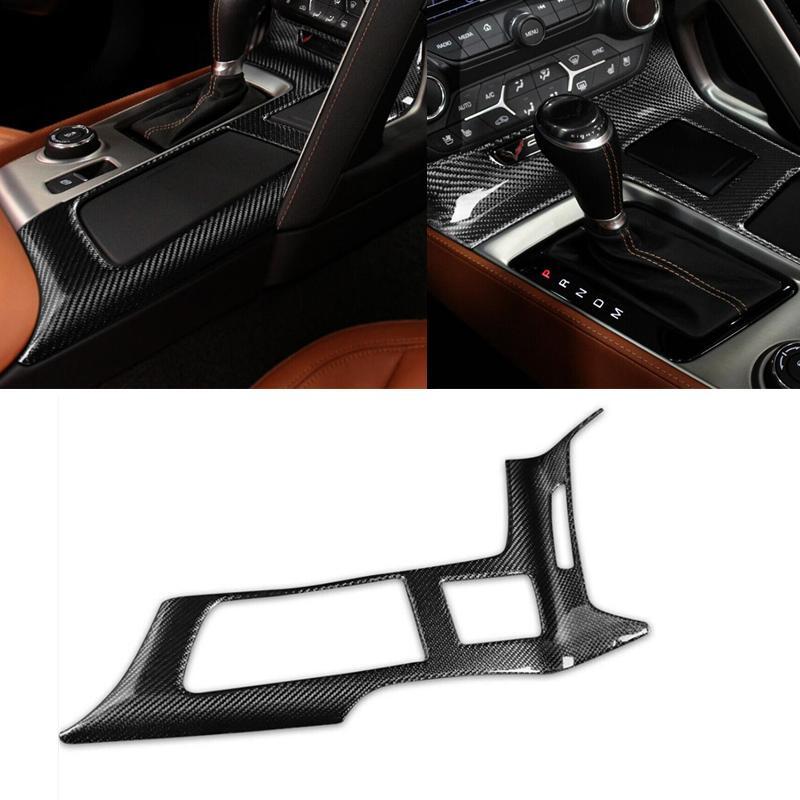 for Chevrolet for Corvette C7 2014-19 Central Control Cup Holder Cover Carbon Fiber