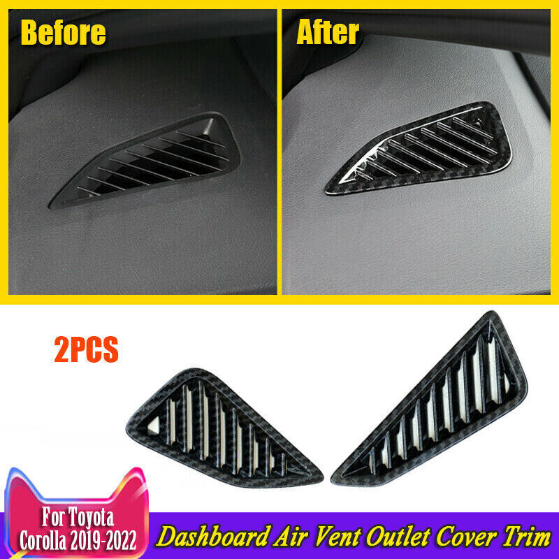 for Toyota for Corolla 20-23 Carbon Fiber Dashboard AC L&R Air Outlet Vent Trim