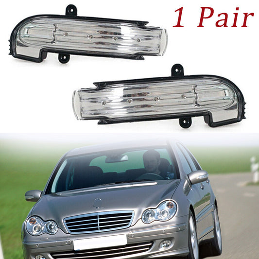pair of mirrored turn signals are suitable for Mercedes-Benz C-Class W203, C230, C240, and C32 models from 2004 to 2007.