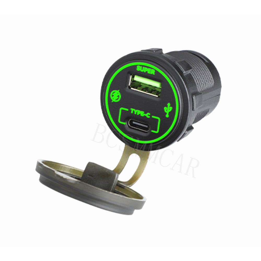 USB Phone Charger Type C QC3.0 Fast Charging Car Interior Accessories Waterproof
