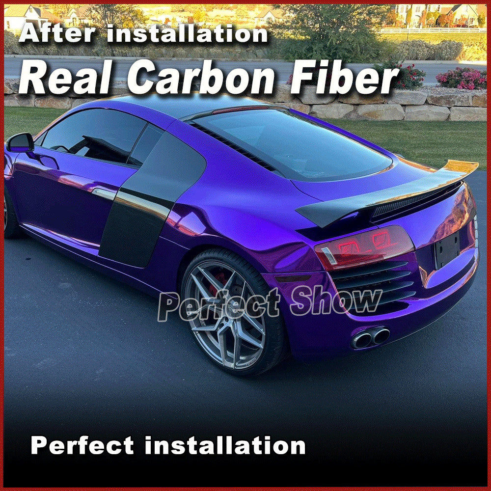 Fit for Audi R8 GT V8 V10 2008-2015 REAL Carbon Rear Trunk Spoiler Lip Lid Wing