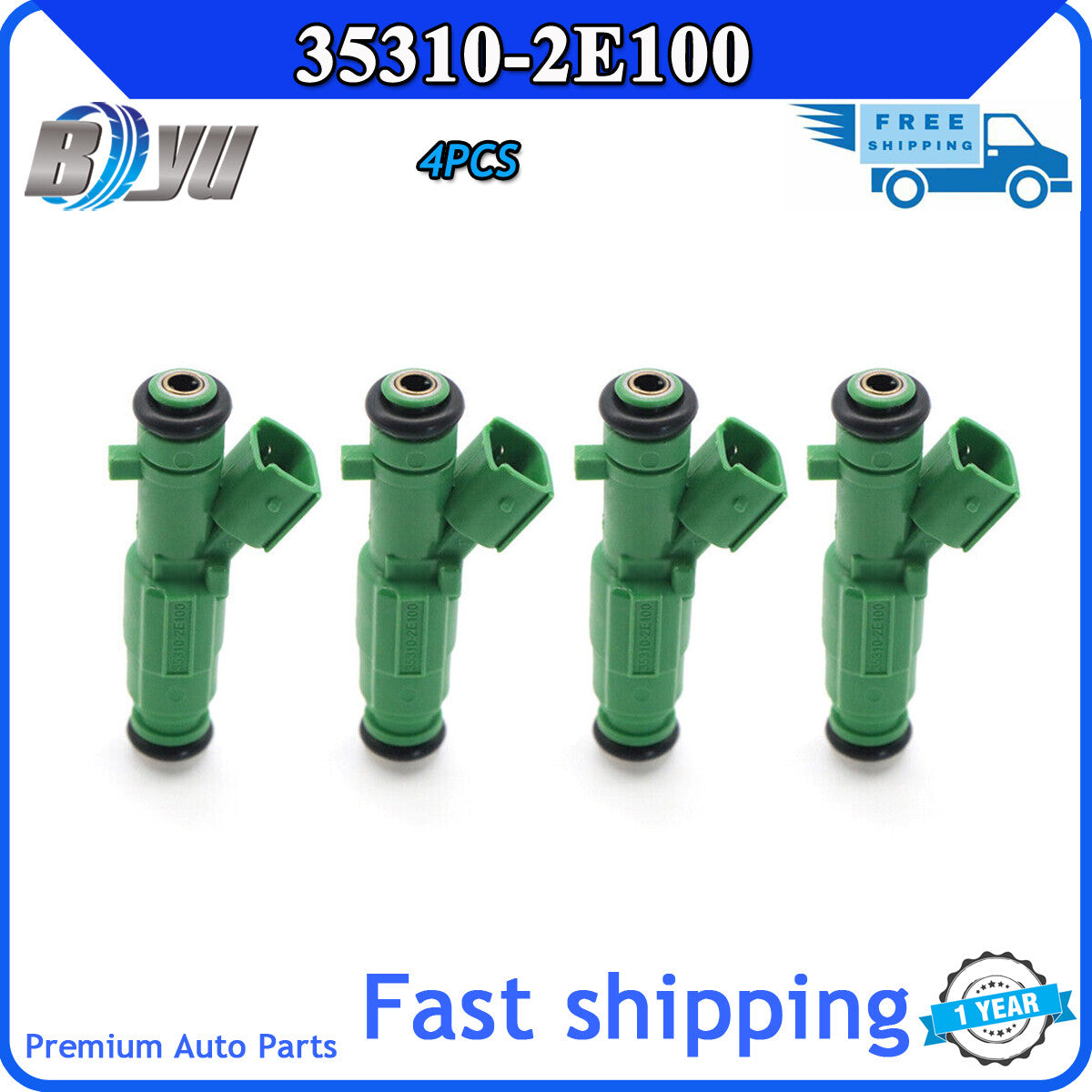 Fuel injector nozzle 35310-2E100 for Hyundai for Elantra 1.8L L4 2011-2014 (4pcs)