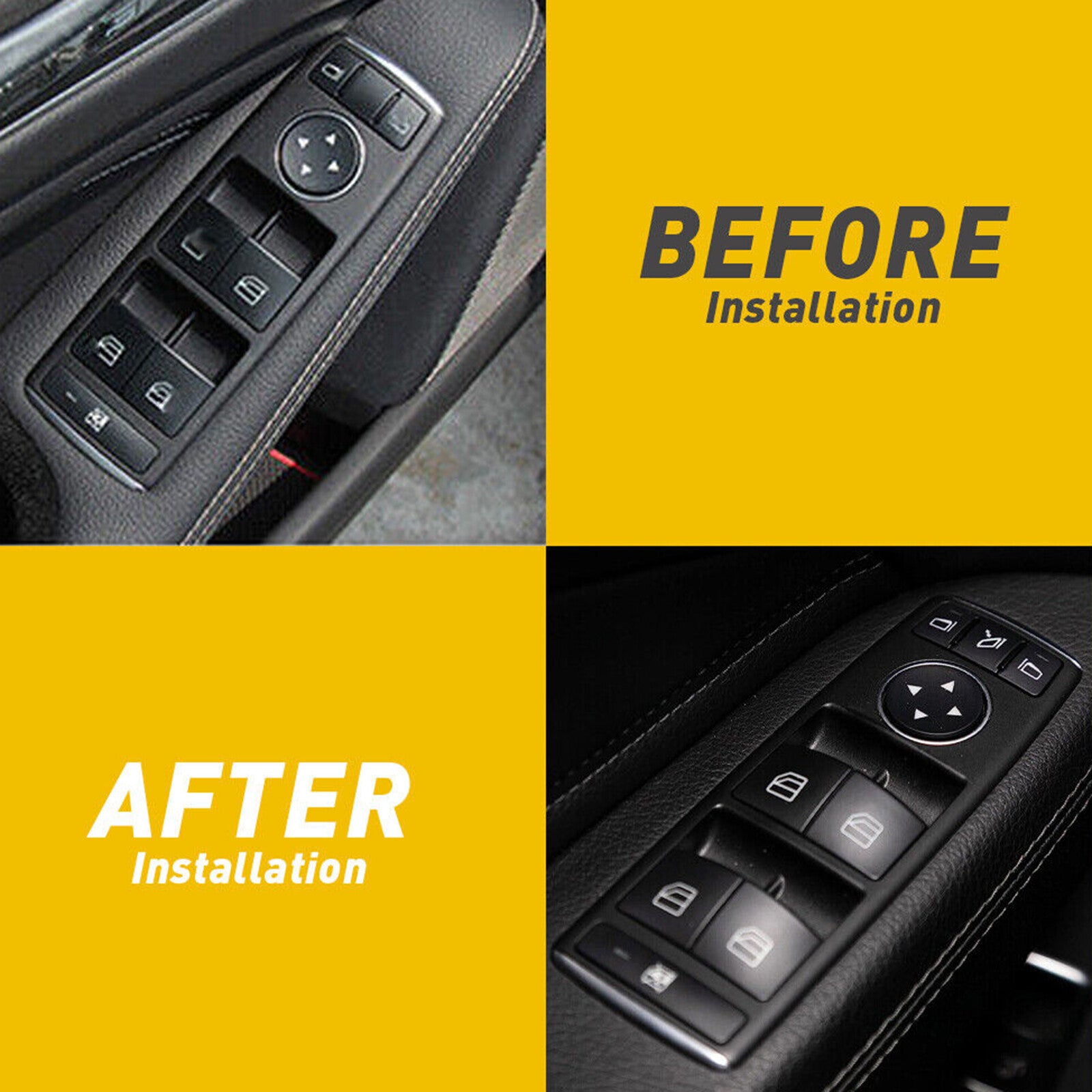 For MercedesBenz C E CLA Interior Button Repair Stickers Trim Car Window Switch