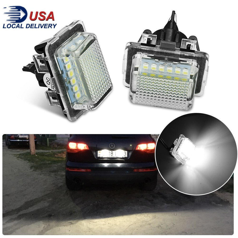 Rear LED Number License Plate Light Lamps for Mercedes Benz C-Class W204 2007-11