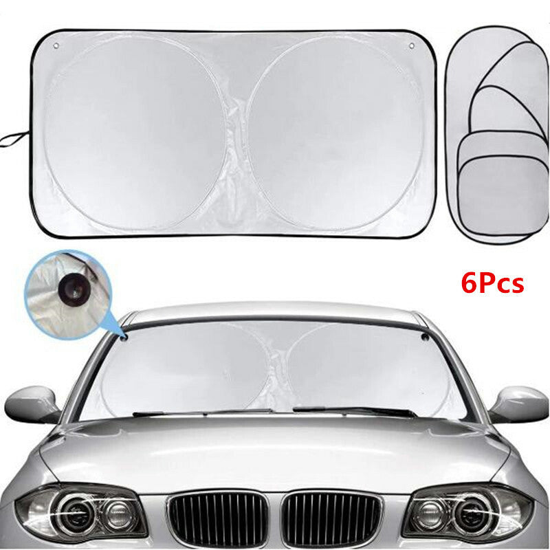6pcs Car Window Sunshade Sun Shade Protector Visor Windshield Cover Protection
