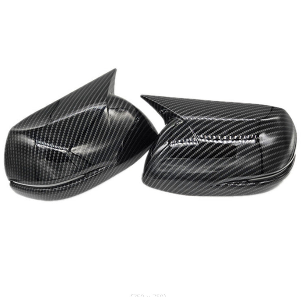 Pair Side Wing Mirror Cover Cap Carbon Fiber Color for Honda for Civic 9th 2012-2015