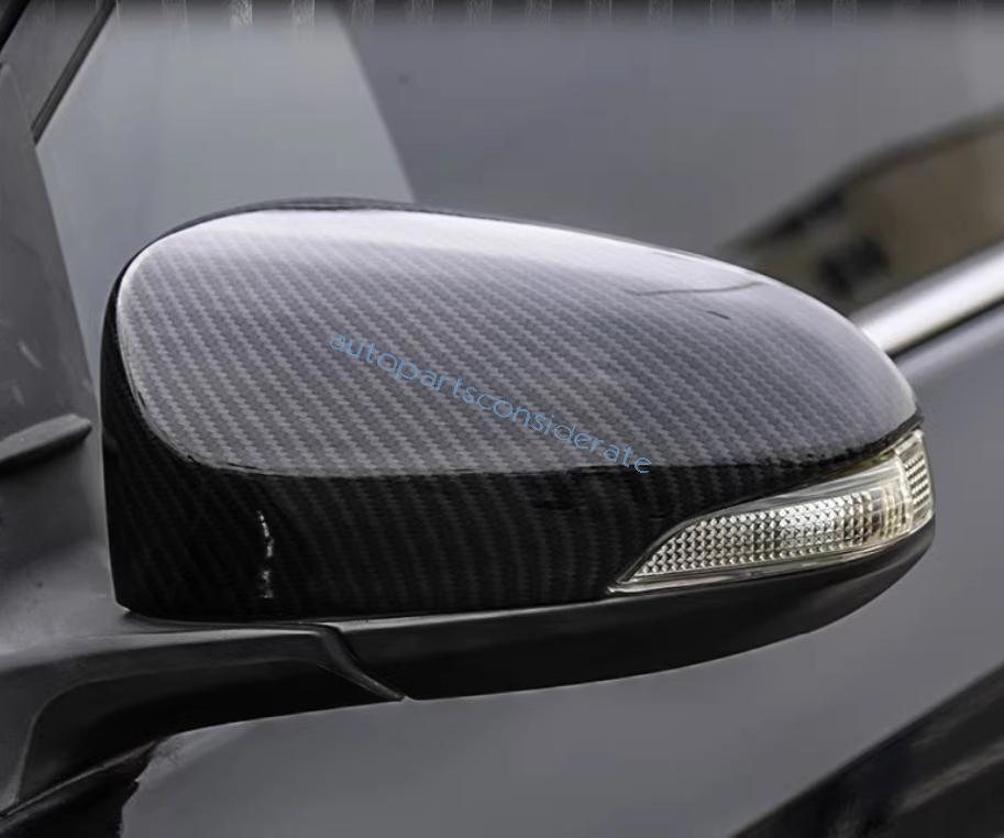 for Toyota for Corolla 14-2019 ABS Carbon Fiber Rear View Mirror Cap Cover Trim 2PCS