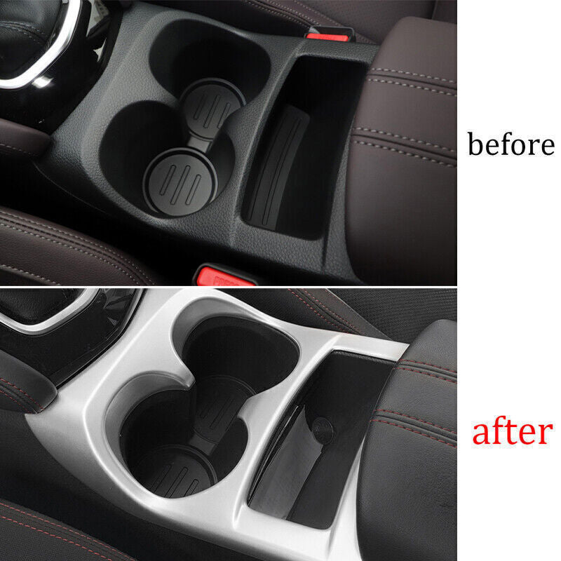 Middle Console Drinking Glass Trim for Nissan Rogue Sport 2017-2021 Matte Silver