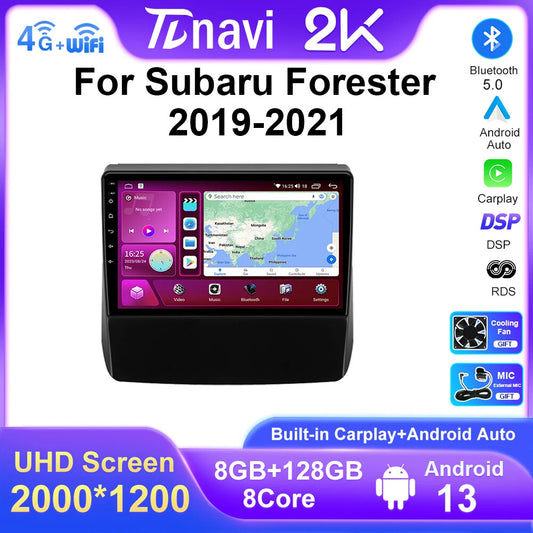 for Subaru for Forester 5 2019-2021 Android CarPlay Car Radio GPS Multimedia Screen