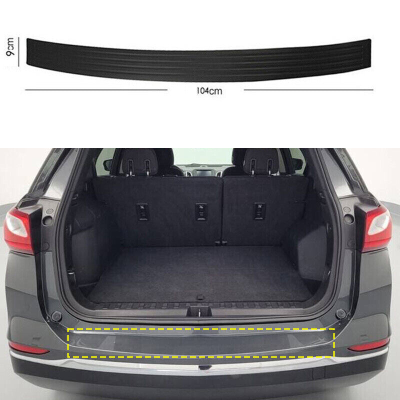 Black Rubber Rear Bumper Sill Plate Protector 1pcs for Chevrolet Equinox 18-2022
