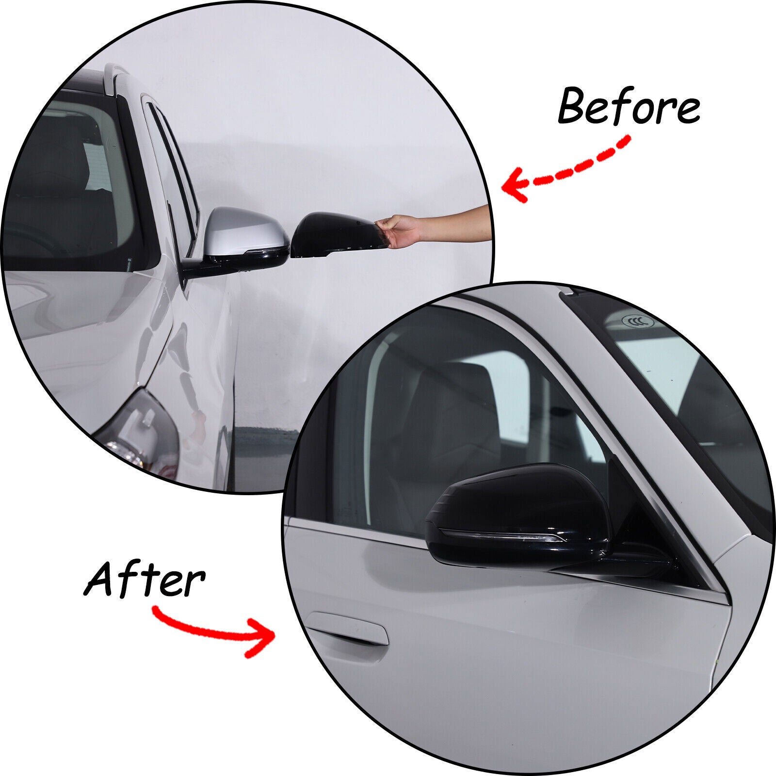 ABS Gloss Black Side Door Rear View Mirror Cover Caps Trim for BMW X1 2023-2025